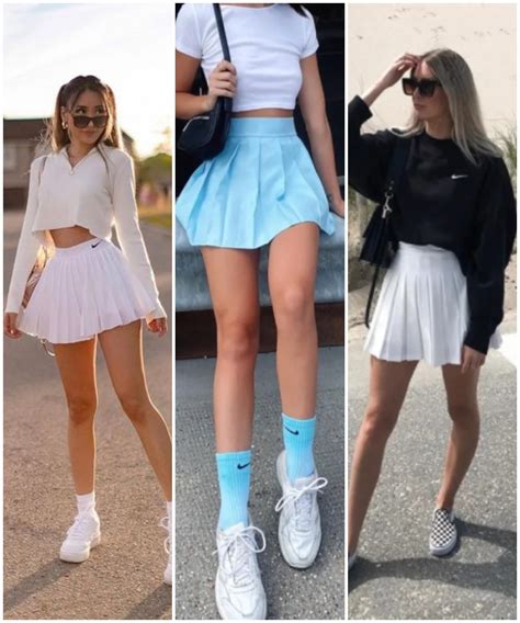 aesthetic outfits with tennis skirt.